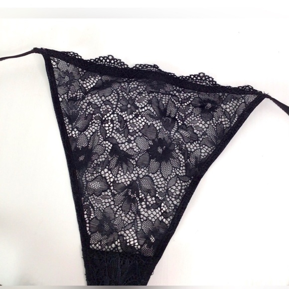 New Free People Intimates Black Thong - Picture 6 of 7